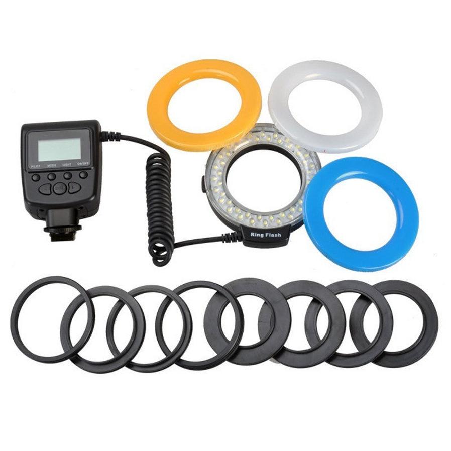 HKM-432915 LED Macro Ring Light for SLR Cameras, Model RF-550D, 5-15cm Effective Range, Adjustable Color Temperature 3000-1500K