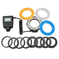 HKM-432915 LED Macro Ring Light for SLR Cameras, Model RF-550D, 5-15cm Effective Range, Adjustable Color Temperature 3000-1500K