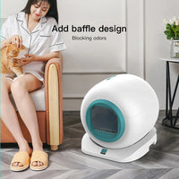HKM-432979 Automatic Self-Cleaning Cat Litter Box with Large Capacity and Remote Control, Odor Control Features