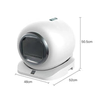 HKM-432979 Automatic Self-Cleaning Cat Litter Box with Large Capacity and Remote Control, Odor Control Features