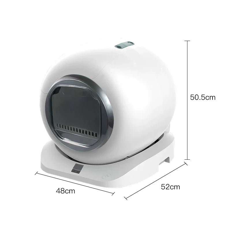 HKM-432979 Automatic Self-Cleaning Cat Litter Box with Large Capacity and Remote Control, Odor Control Features