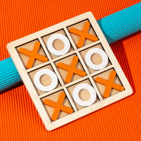 HKM-432979 Wooden Tic-Tac-Toe Board Game for Kids - Logical Thinking Training Toy