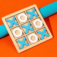 HKM-432979 Wooden Tic-Tac-Toe Board Game for Kids - Logical Thinking Training Toy