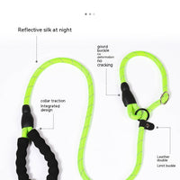 HKM-4330173 Reflective Nylon Pet Traction Rope - Available in Multiple Colors and Lengths