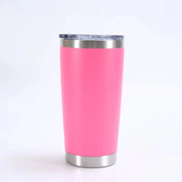 HKM-433107 Stainless Steel Double Wall Vacuum Insulated Travel Cup with Lid - Ideal for Home, Office and Car Use
