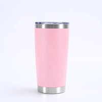 HKM-433107 Stainless Steel Double Wall Vacuum Insulated Travel Cup with Lid - Ideal for Home, Office and Car Use