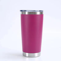 HKM-433107 Stainless Steel Double Wall Vacuum Insulated Travel Cup with Lid - Ideal for Home, Office and Car Use