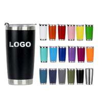 HKM-433107 Stainless Steel Double Wall Vacuum Insulated Travel Cup with Lid - Ideal for Home, Office and Car Use