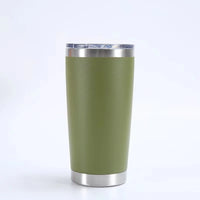 HKM-433107 Stainless Steel Double Wall Vacuum Insulated Travel Cup with Lid - Ideal for Home, Office and Car Use