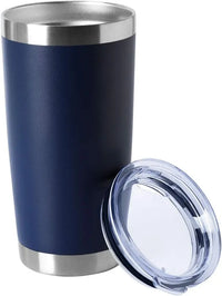 HKM-433107 Stainless Steel Double Wall Vacuum Insulated Travel Cup with Lid - Ideal for Home, Office and Car Use