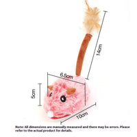 HKM-4331197 Interactive Plush Electric Mouse Cat Toy on a Pole for Self-Play and Stress Relief