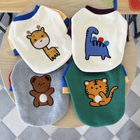 HKM-4331453 Cozy Cotton Pet Sweater for Cats in Giraffe, Dinosaur, Bear, and Tiger Designs