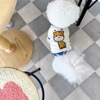 HKM-4331453 Cozy Cotton Pet Sweater for Cats in Giraffe, Dinosaur, Bear, and Tiger Designs