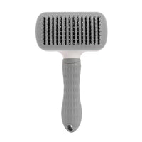 HKM-4331965 Self-Cleaning Pet Comb with Stainless Steel Needles - Effective Hair Removal Brush for Cats and Dogs