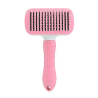 HKM-4331965 Self-Cleaning Pet Comb with Stainless Steel Needles - Effective Hair Removal Brush for Cats and Dogs