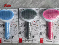 HKM-4331965 Self-Cleaning Pet Comb with Stainless Steel Needles - Effective Hair Removal Brush for Cats and Dogs