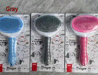 HKM-4331965 Self-Cleaning Pet Comb with Stainless Steel Needles - Effective Hair Removal Brush for Cats and Dogs