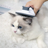 HKM-4331965 Self-Cleaning Pet Comb with Stainless Steel Needles - Effective Hair Removal Brush for Cats and Dogs
