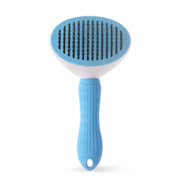 HKM-4331965 Self-Cleaning Pet Comb with Stainless Steel Needles - Effective Hair Removal Brush for Cats and Dogs