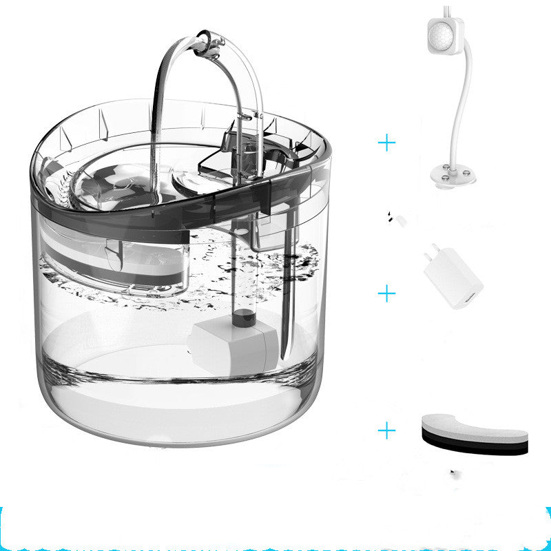 HKM-4332349 Automatic Pet Water Dispenser with 1.8L Capacity and Dual Flow Modes