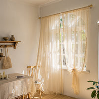HKM-433235 Bohemian Lace Window Curtains for Living Room and Bedroom, Polyester, Multiple Sizes Available