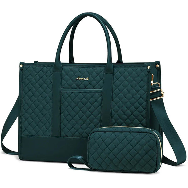 HKM-433235 Stylish Women's Laptop Tote Bag for 15.6-17 Inch Laptops - Versatile Large Capacity Handbag Suitable for Office and Business Use
