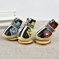 HKM-4332989 Breathable Reflective Mesh Dog Shoes in Red, Yellow, and Blue – Multiple Sizes Available