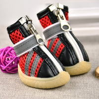 HKM-4332989 Breathable Reflective Mesh Dog Shoes in Red, Yellow, and Blue – Multiple Sizes Available