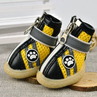 HKM-4332989 Breathable Reflective Mesh Dog Shoes in Red, Yellow, and Blue – Multiple Sizes Available