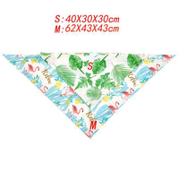 HKM-4333757 Pet Dog Saliva Towel with Floral Design - Cotton Material, Casual Style, Multiple Colors Available