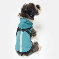 HKM-4334525 Reflective Pet Raincoat Poncho for Large Dogs - Casual Gray, Green, Rose Red Options