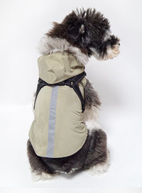 HKM-4334525 Reflective Pet Raincoat Poncho for Large Dogs - Casual Gray, Green, Rose Red Options