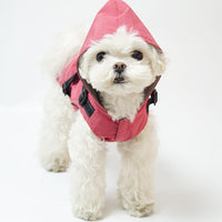HKM-4334525 Reflective Pet Raincoat Poncho for Large Dogs - Casual Gray, Green, Rose Red Options