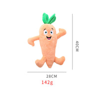 HKM-4335805 Soft Plush Squeaky Chew Toy for Medium to Large Dogs - Vegetable Design Pet Accessory