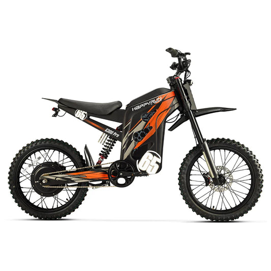 HKM-433619 HappyRun G300 Pro 6500W Electric Dirt Bike - Long Range Off-Road Motorcycle, Sportbike Style, Max Speed 80km/h