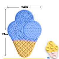 HKM-4336317 Silicone Dog Bath Lick Pad - Food-Grade, Non-Toxic, Paw Shaped, Durable and Flexible, 180mm x 180mm