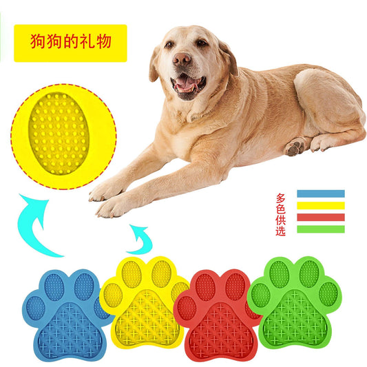 HKM-4336317 Silicone Dog Bath Lick Pad - Food-Grade, Non-Toxic, Paw Shaped, Durable and Flexible, 180mm x 180mm
