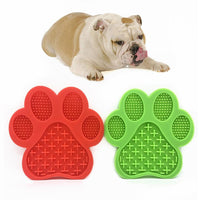 HKM-4336317 Silicone Dog Bath Lick Pad - Food-Grade, Non-Toxic, Paw Shaped, Durable and Flexible, 180mm x 180mm