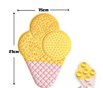 HKM-4336317 Silicone Dog Bath Lick Pad - Food-Grade, Non-Toxic, Paw Shaped, Durable and Flexible, 180mm x 180mm