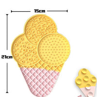 HKM-4336317 Silicone Dog Bath Lick Pad - Food-Grade, Non-Toxic, Paw Shaped, Durable and Flexible, 180mm x 180mm