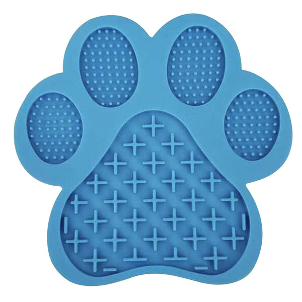 HKM-4336317 Silicone Dog Bath Lick Pad - Food-Grade, Non-Toxic, Paw Shaped, Durable and Flexible, 180mm x 180mm