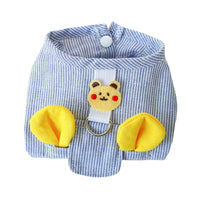HKM-4336701 Small Dog Vest with Chest Back Traction Rope in Vertical Stripes and Solid Colors