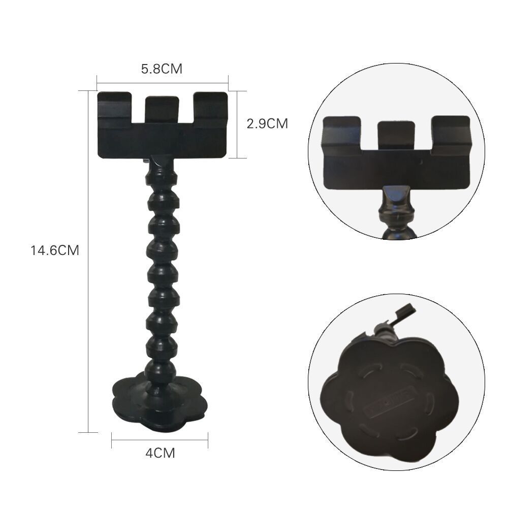 HKM-4336957 Pet Selfie Stick for Dogs – Eco-Friendly ABS, Versatile Clips, Compact Design, Black and White