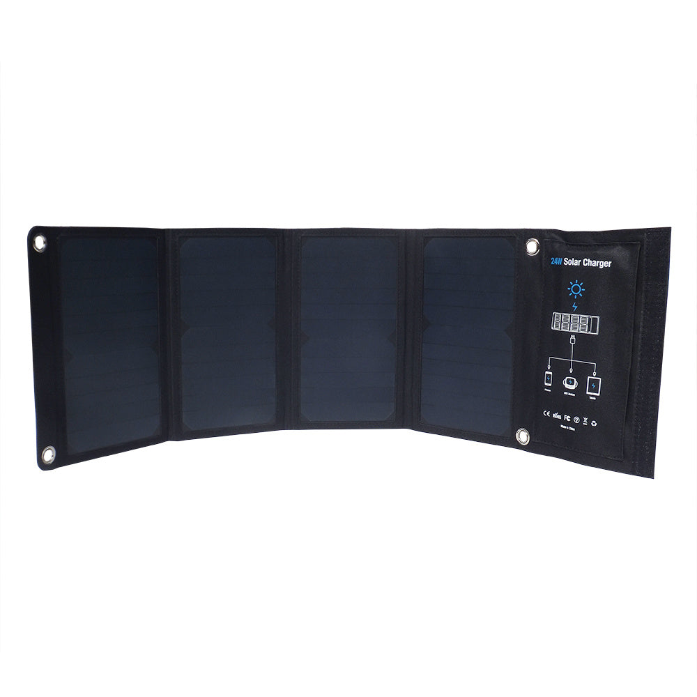 HKM-433747 Outdoor Waterproof Solar Power Bank with 4.8A Output and PET Laminated SUNPOWER Panel