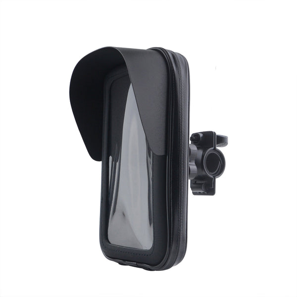 HKM-433747 Waterproof Cycling Phone Bag Bracket for Devices Up to 6.5 inches, PU Leather, Multiple Colors
