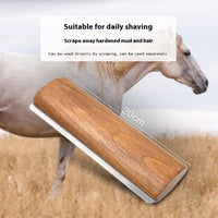 HKM-4337597 20cm Solid Wood Serrated Horse Sweat Scraper for Grooming and Cleaning