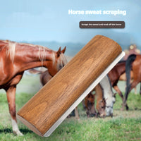 HKM-4337597 20cm Solid Wood Serrated Horse Sweat Scraper for Grooming and Cleaning