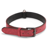 HKM-4338109 Adjustable Microfiber Leather Engraved Dog Collar - Multiple Colors Available