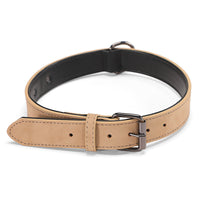 HKM-4338109 Adjustable Microfiber Leather Engraved Dog Collar - Multiple Colors Available