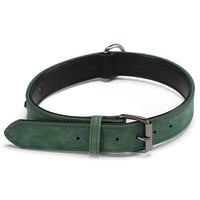HKM-4338109 Adjustable Microfiber Leather Engraved Dog Collar - Multiple Colors Available